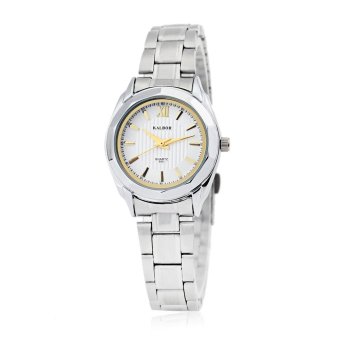 MiniCar KALBOR 5001 Business Female Quartz Watch with Stainless Steel Strap White and golden(Color:White and golden) - intl  