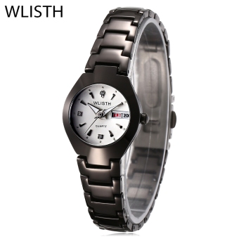 MiniCar WLISTH Q356 Female Quartz Watch Artificial Diamond Dial Date Day Luminous Display 3ATM Wristwatch White(Color:White) - intl  