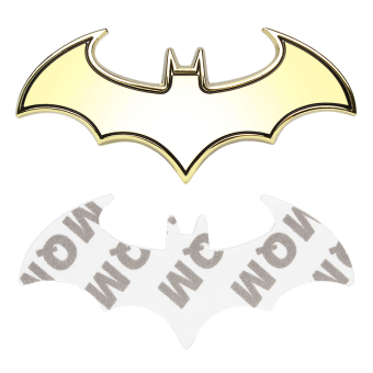 Gambar Mobil gaya Universal Batman 3D stiker Oto batang logam lencanalambang logo stiker (Keemasan)
