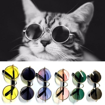 Gambar Moonar Fashion kacamata Anjing peliharaan kucing Sunglasses Kaca mata perlindungan Pet Cool kacamata Pet foto Props