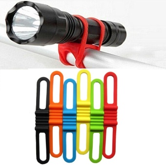 Gambar Moonar Universal Multi functional Waterproof Anti shock High Elasticity Silicone Rubber Bicycle Flashlight Strapping Tape With Concave Slot   intl
