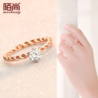 Gambar MOVSOINA Korea Fashion Style naik berlapis emas cincin hadiah