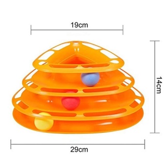 Gambar Multi Function triangle Pet Toy for Cats Three Layers Teasing DiscoTurntable   intl