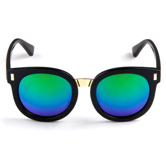 Gambar New Fashion Style Children Colorful Lenses Sunglasses Anti Uv Sunglasses Black Green