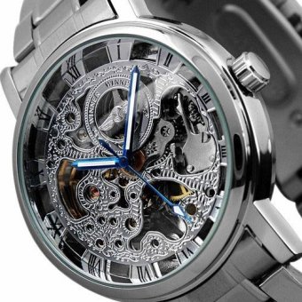 New pemenang tamu menit Analog kerangka Romawi mode transparan otomatis pria jam mekanik - International  