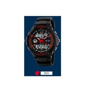 New S-Shock Brand Mens Sports Watches Fashion Casual Watch QuartzWristwatch Analog Military LEDRed - intl  