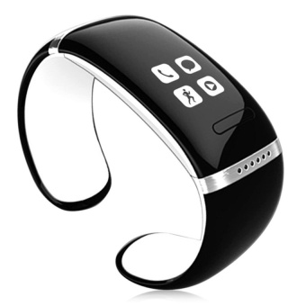 Newest L12S OLED Watch and Sports Pedometer Bluetooth Bracelet with Call ID Display / Answer / Dial / SMS Sync / Music Player / Anti-lost for More - intl  