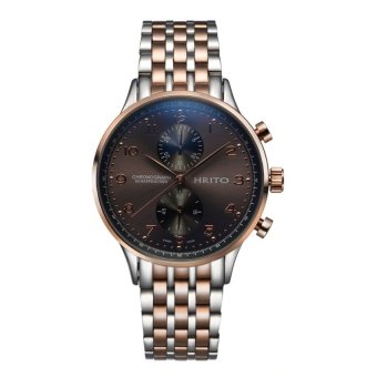 Niudun Authentic Hrito men quartz watch with stainless steelfashion sports watch (black) - intl  