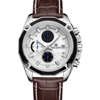 Niudun MEGIR men watch waterproof sports watch three men watch 2015(brown)(Not Specified)(OVERSEAS) - intl  