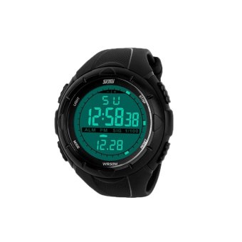 oanda SKMEI Mens Digital LCD Display Waterproof WristWatches(Black) - intl  