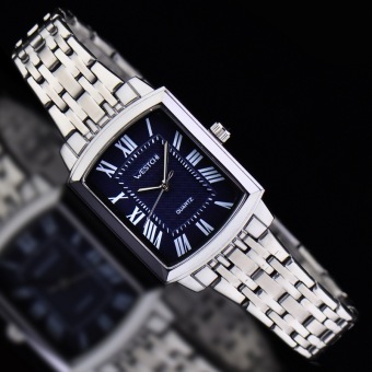 oxoqo Authentic West Chi westchi Fashion Square Silver Lady square quartz watch W6126L (1 X men Watch) - intl  