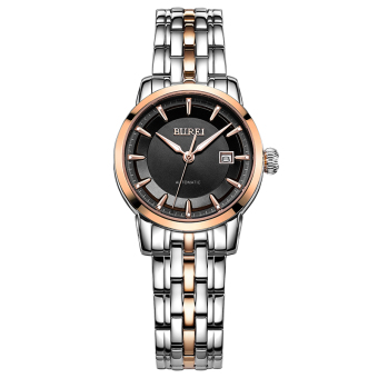 oxoqo BUREI 2016 Watch Women Automatic Stainless Steel Wristwatch 5ATM Waterproof Business Lady Elegant Dress Clock Reloj Mujer (steel rosegold black) - intl  