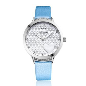 oxoqo KEZZI Brand 2016 Hot Sale Luxury Women Watches Ladies' Leather Wristwatch High Quality Lady Diamond watches Relogio Feminino (Blue)  