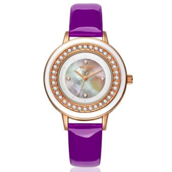 oxoqo Shenzhen watch factory wholesale Weilin brand quartz watch Korean lady fashion diamond girls waterproof watch (Purple)  