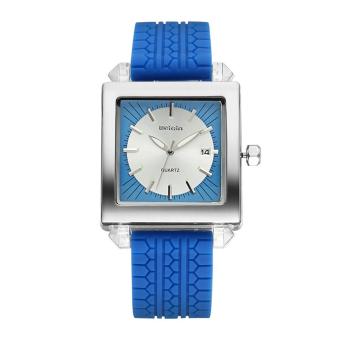 oxoqo WEIQIN Top Brand Women Watch Luminous Date Casual Fashion Silicone Watches Waterproof Shock Resistant Quartz-watch relojes mujer (Blue)  