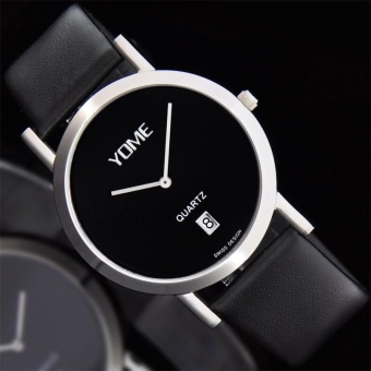 oxoqo YOME is the brand's simple and casual fashion quartz watch Korean men's watch belt, ultra-thin lovers (1 X women Watch) (Black)  