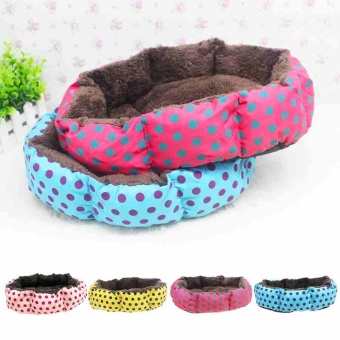 Gambar Pet Bed for Dog Cat Puppy Kitten Soft Plush Mat Pad House Nest Dot Printed   intl