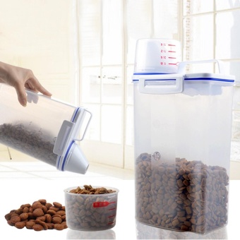 Gambar Pet Food Storage Container Dog Cat Dry Food Dispenser With Cup Pet Supplies   intl