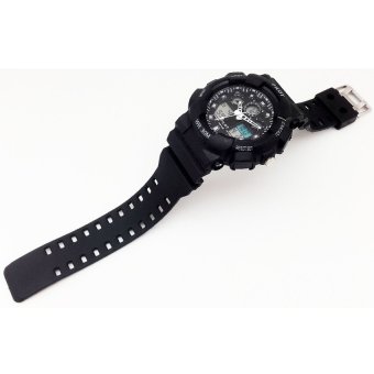 Pilot Waterproof Digital Sport - Jam Tangan Pria - Strap Karet - Hitam Hitam - PLT