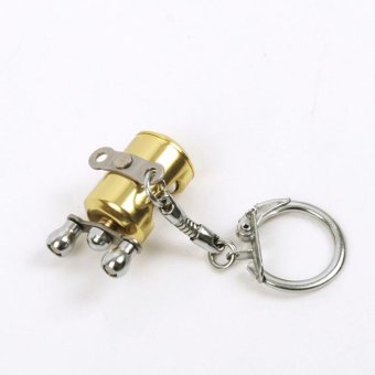 Pocket Fly Reel Key Chain Fishing Metal Keychain Key Ring Outdoor Travel - intl  