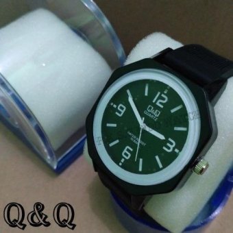 Q&Q Watch - Jam Tangan Wanita dan Pria - Rubber Strap - QQP.K.S.G 874601 Black  