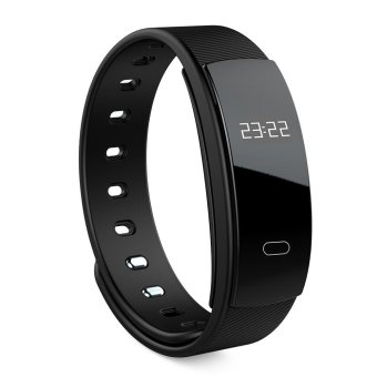 QS80 Heart Rate Smart Wristband Sleep Monitor Call Reminder (Black) - intl  