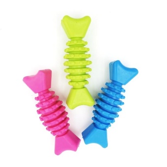 Gambar Random Gums Chew Toy For Pet Thorn Bone TPR Rubber Healthy TeethCleaning Tool   intl