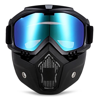 Gambar ROBESBON MT   009 Motorcycle Goggles with Detachable Mask and Mouth Filter Harley Style Protect Padding Helmet Sunglasses   intl