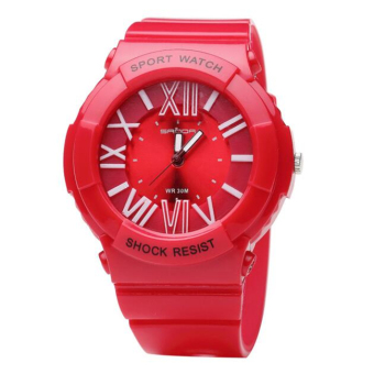 SANDA Quartz Watch Men Women Watches 2016 Top Brand Luxury Famous Wristwatch Male Female Clock Wrist Watch Ladies Quartz-watch(Red)  