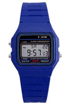 Sanwood® Unisex Electronic Plastic Multifunction LED Digital Sports Wrist Watch Dark Blue  