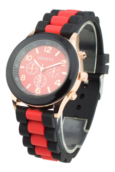 Sanwood® Women's Silicone Strap Quartz Sports Wrist Watch Red  