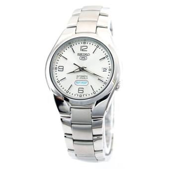 Seiko Watch 5 Automatic Silver Stainless-Steel Case Stainless-Steel Bracelet Mens NWT + Warranty SNK619K1  