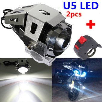 Gambar Set 2 S U5 lampu depan sepeda motor dengan sepeda motor Pitmematikan saklar tombol 7 20,32 cm   ???? ??????