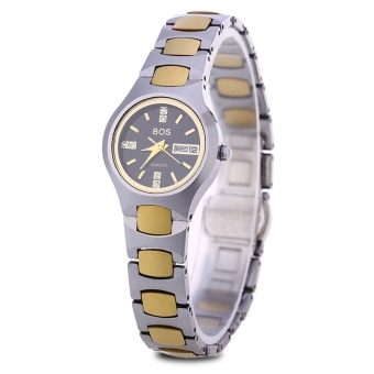 SH Angela Bos 8006L Female Quartz Watch 30M Water Resistance Artificial Diamond Dial Date Day Display Wristwatch Gold - intl  