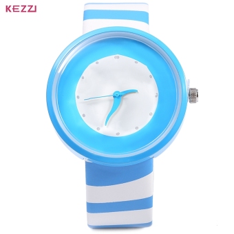 SH KEZZI 654 Women Quartz Watch Zebra Stripe Band Fashional Wristwatch Blue - intl  