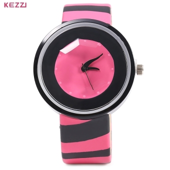 SH KEZZI 654 Women Quartz Watch Zebra Stripe Band Fashional Wristwatch Red - intl  