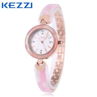 SH KEZZI KW - 1190 Women Quartz Watch Water Resistance Slender Strap Wristwatch Light pink - intl  