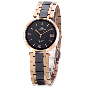 SH LOTUSMAN DL869TWA Women Quartz Watch 3ATM Date Display Artificial Diamond Dial Wristwatch Black Black - intl  