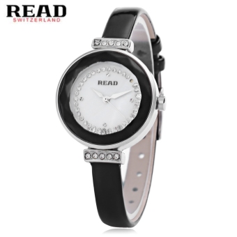 SH READ R28039 Female Quartz Watch 3ATM Artificial Crystal Dial Solid Mirror Wristwatch Black Black - intl  