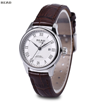 SH READ R6029L Women Quartz Watch Calendar Sapphire Mirror 3ATM Wristwatch Brown Brown - intl  