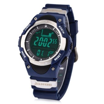 SH SUNROAD Fashion LED Digital Fishing Barometer Watch withAltimeter Thermometer Date and Rubber Watchband Blue Blue - intl  