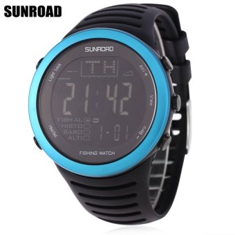 SH SUNROAD FR720 Fishing Digital Barometer Watch 5ATM AltimeterThermometer Weather Forecast Countdown Timer Stopwatch Blue - intl  