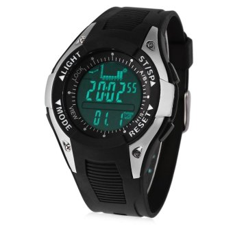 SH SUNROAD FX702A Multifunctional Digital Sports Watch AltimeterFishing Barometer Wristwatch 30M Water Resistance Black Black(Not Specified)(OVERSEAS) - intl  
