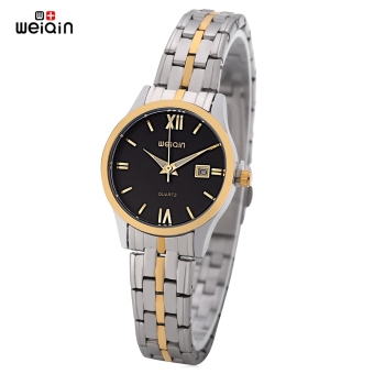 SH WeiQin W00109BL Women Quartz Watch 3ATM Imported Movt Luminous Date Display Wristwatch Black - intl  