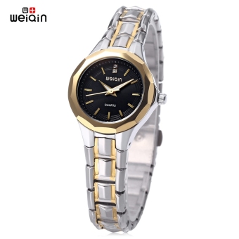 SH WeiQin W0099L Female Quartz Watch 3ATM Luminous Artificial Diamond Dial Hardlex Mirror Wristwatch Black - intl  