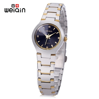 SH WeiQin W4164L Female Quartz Watch 3ATM Artificial Diamond Dial Hardlex Mirror Wristwatch Silver - intl  
