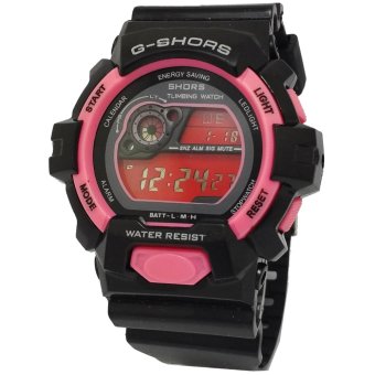 SHHORS Jam Tangan Sport - SHH7110RBR - Strap Rubber - Hitam Pink  