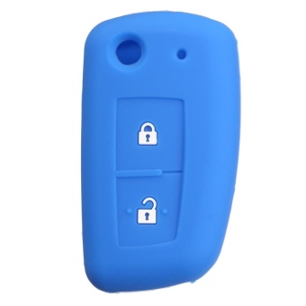 Gambar Silicone Rubber key fob cover cap protect for NISSAN Qashqai Remote2 buttons (Dark Blue)   intl