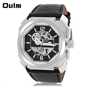 [SILVER] Oulm 3218 Men Automatic Mechanical Hollow Out Watch - intl  