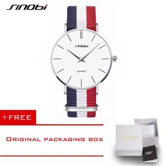SINOBI 2016 New Brand Watches Classic Wrist Watch Men's Quartz Watch Designer Males Fashion Wristband Clock NB-006(Red blue) [ Buy 1 Get 1 Freebie ] - intl  